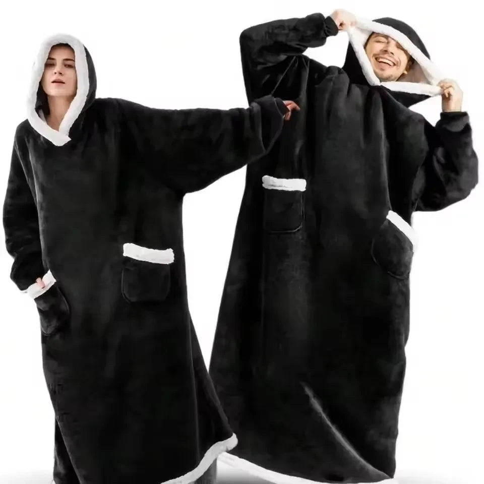 Oversized Flannel Blanket Hoodie