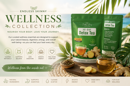 Skinny 30 Day Detox Tea Kit-1 Daytime (14 Bags)  Non GMO, Vegan, All Natural Teas, Made with Green Tea and Herbal Teas for Natural Detox and Cleanse, Reduce Bloating, Eases Constipation
