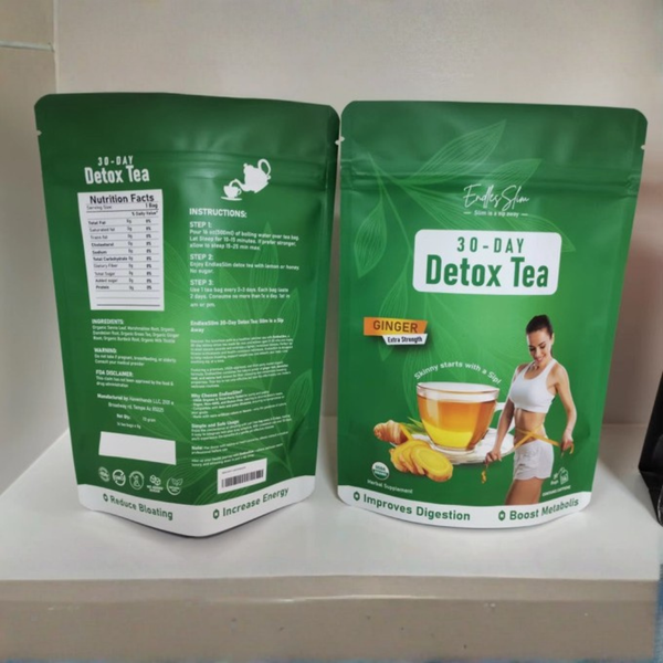 Skinny 30 Day Detox Tea Kit-1 Daytime (14 Bags)  Non GMO, Vegan, All Natural Teas, Made with Green Tea and Herbal Teas for Natural Detox and Cleanse, Reduce Bloating, Eases Constipation